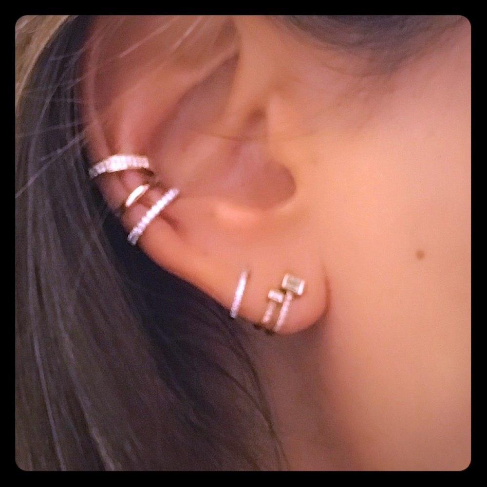 COPY - Gold and diamond ear cuff choose one